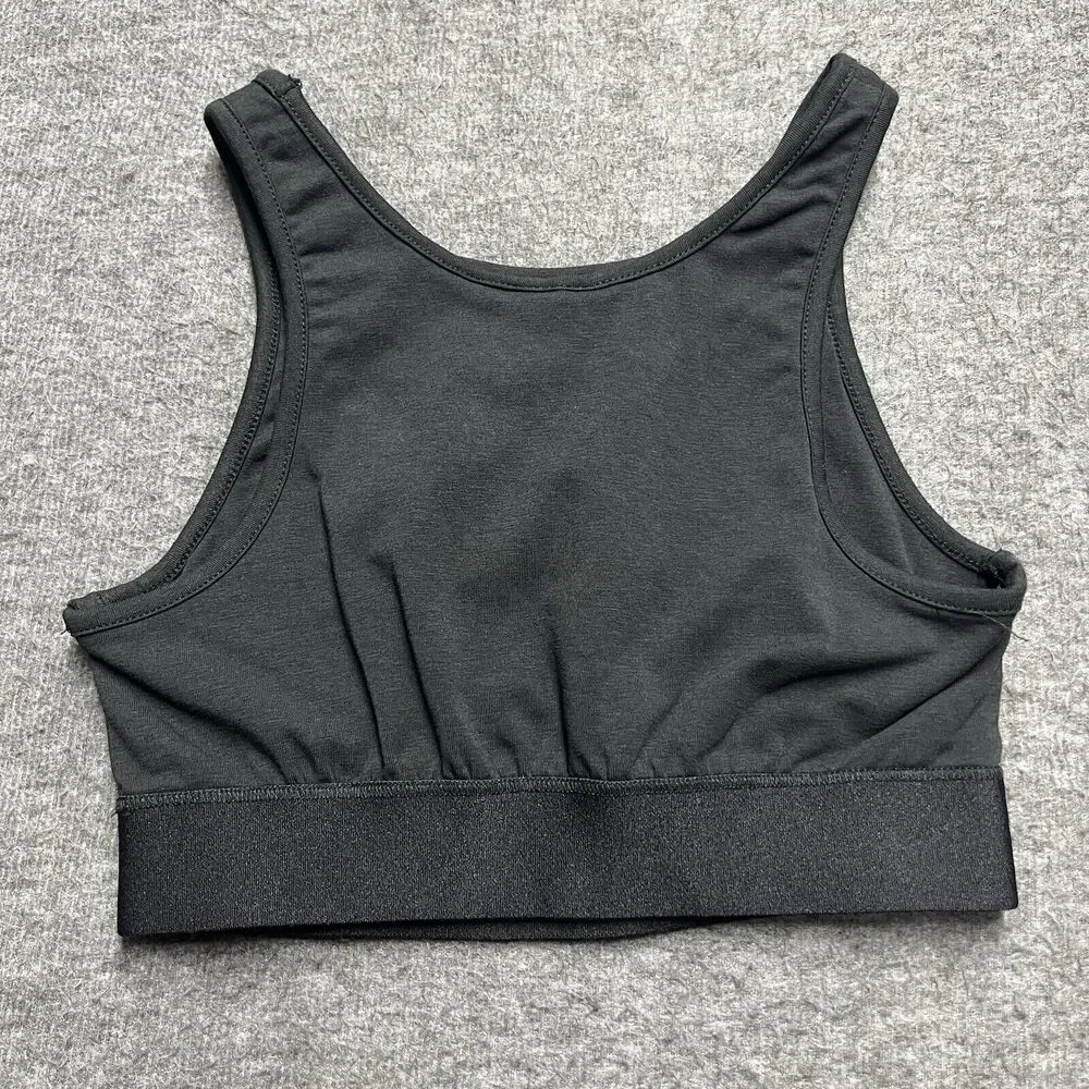 Adidas Trefoil Sports Bra Women’s XS Black Crop Top NWT NEW - Picture 7 of 7